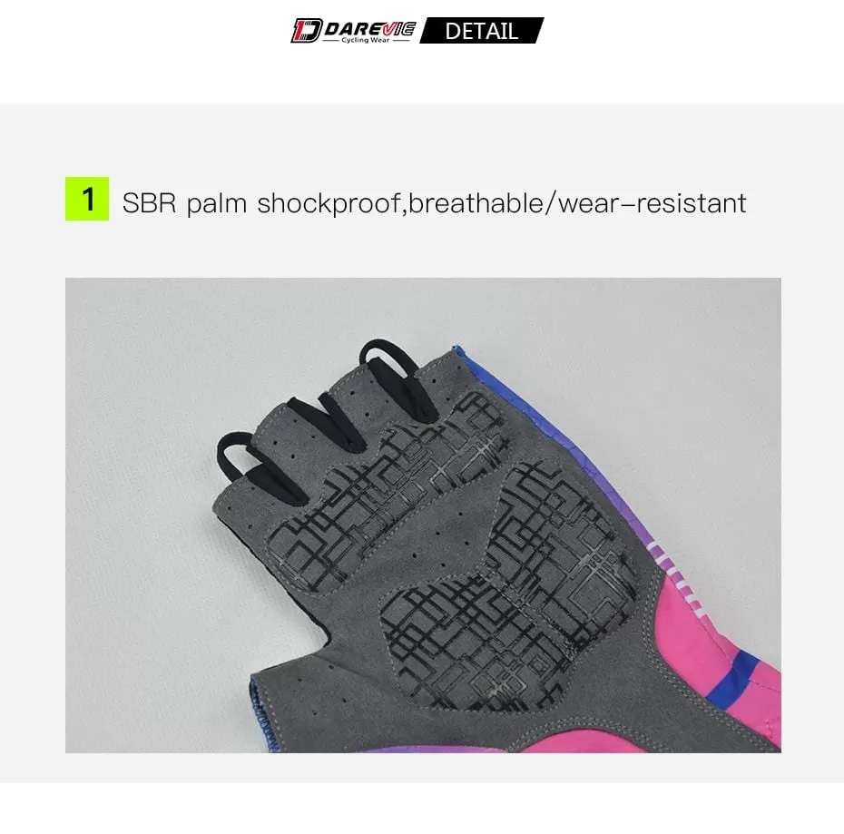 Half Finger Cycling Gloves Gel Pad Shockproof Cycling Gloves Breathable Bike Gloves No Velcro Biking Gloves Road MTB