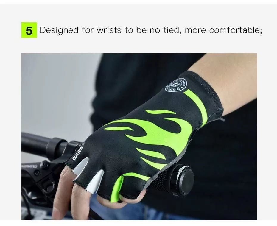 Half Finger Cycling Gloves Gel Pad Shockproof Cycling Gloves Breathable Bike Gloves No Velcro Biking Gloves Road MTB