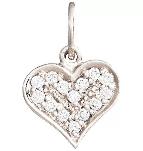 Heart Mini Charm Pavé Diamonds