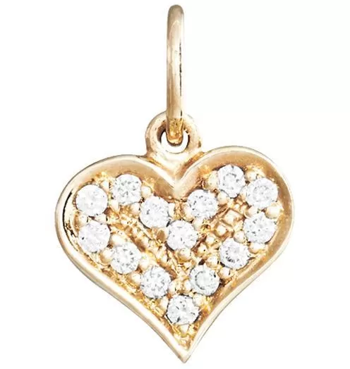 Heart Mini Charm Pavé Diamonds