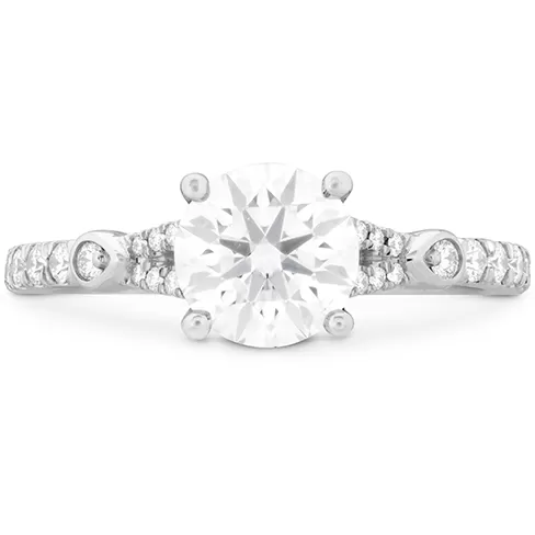 Hearts On Fire Cali Chic Petal Split Shank Diamond Engagement Ring