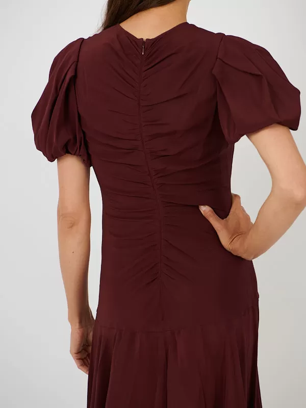 Heleen Dress in Mahogany