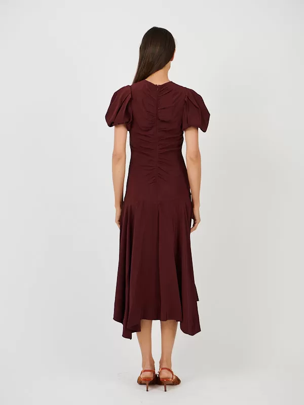 Heleen Dress in Mahogany