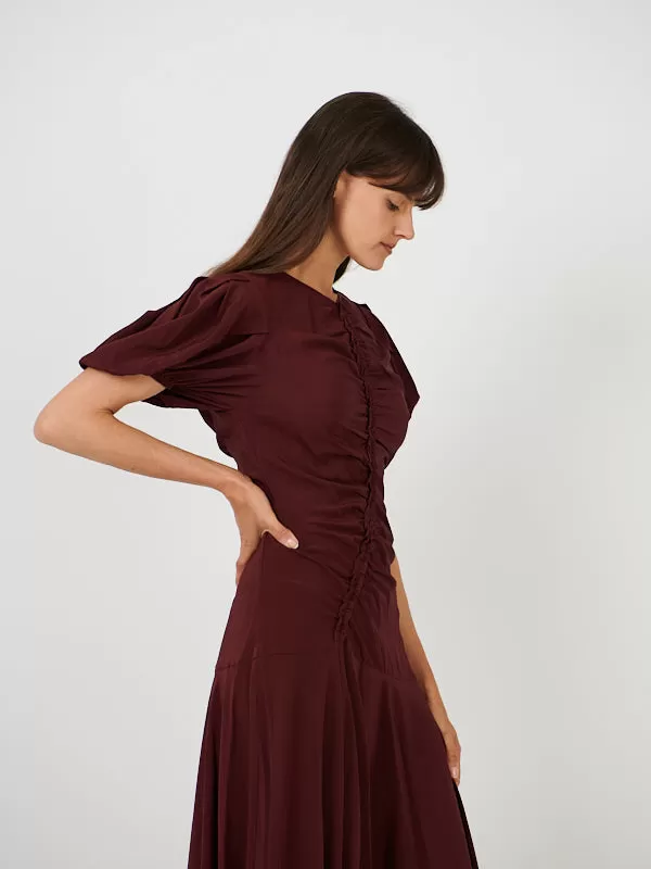 Heleen Dress in Mahogany