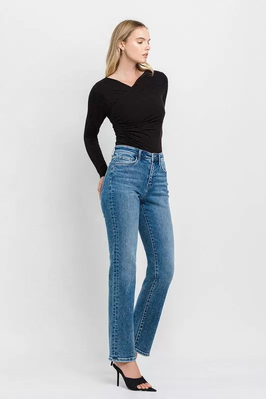 High Rise Straight Jeans