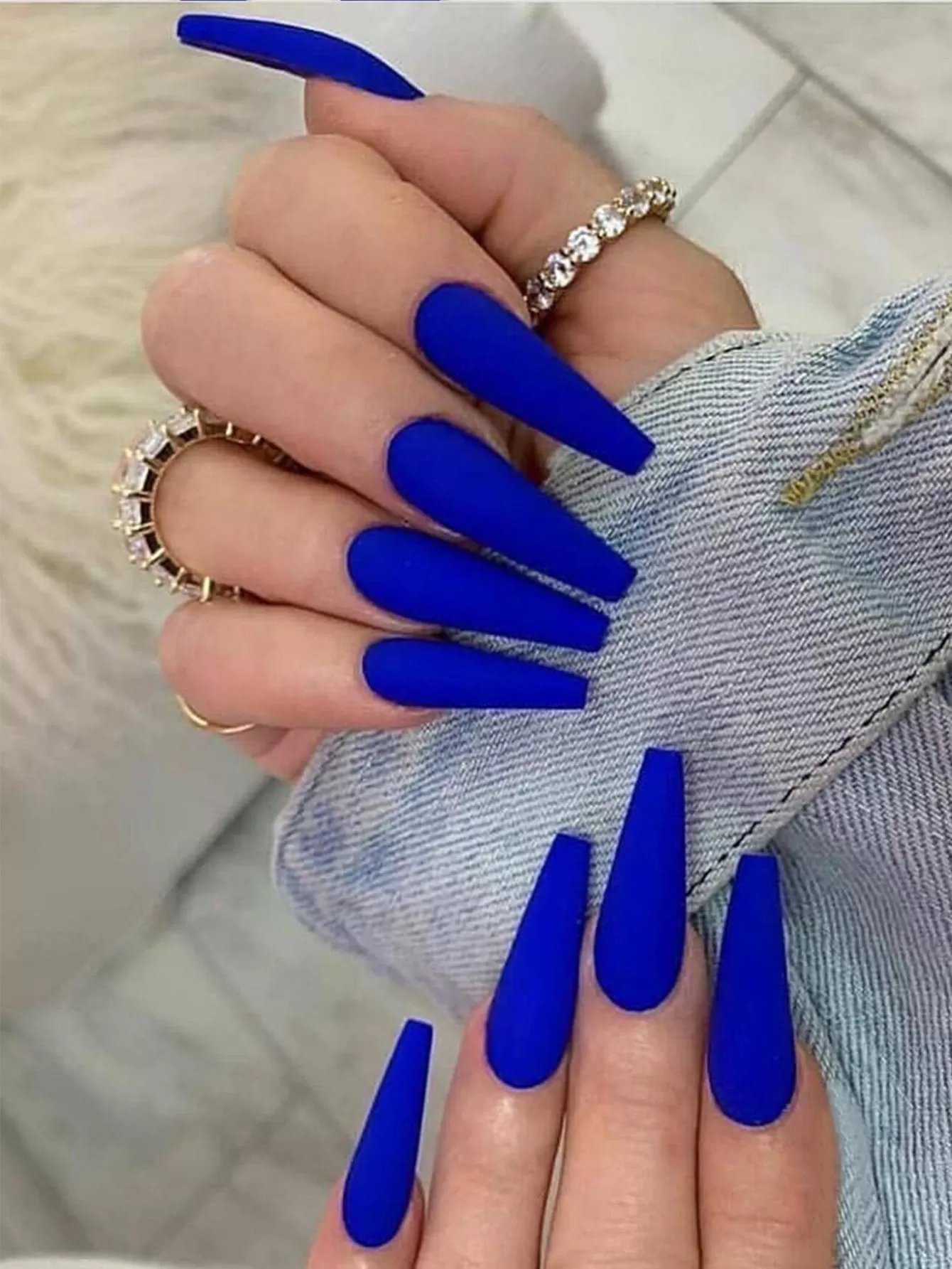 I'm That Girl Blue Matte Press On Nails