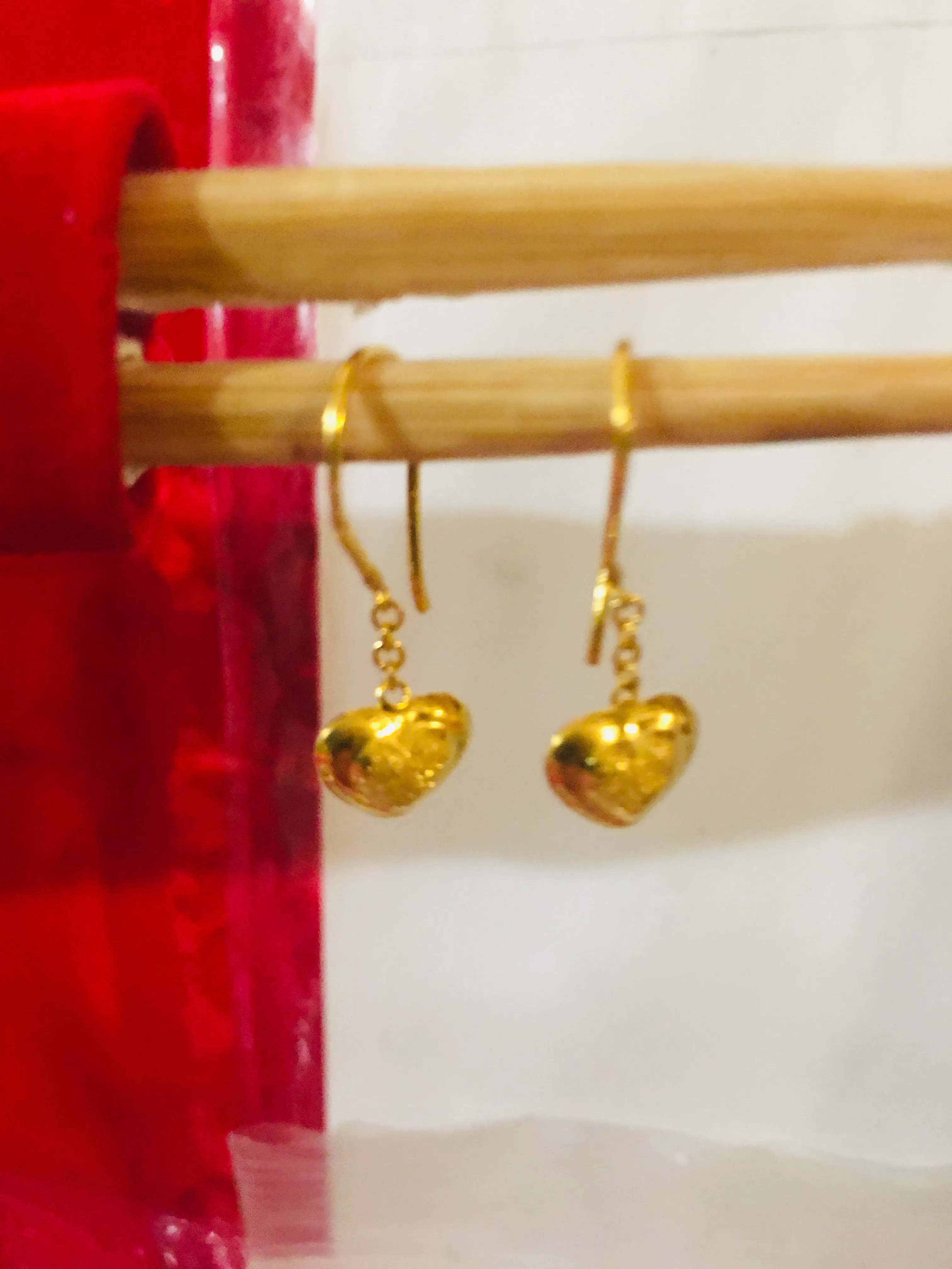 Item no. SP1014 Bangkok Solid Gold New hook Earrings 2grams