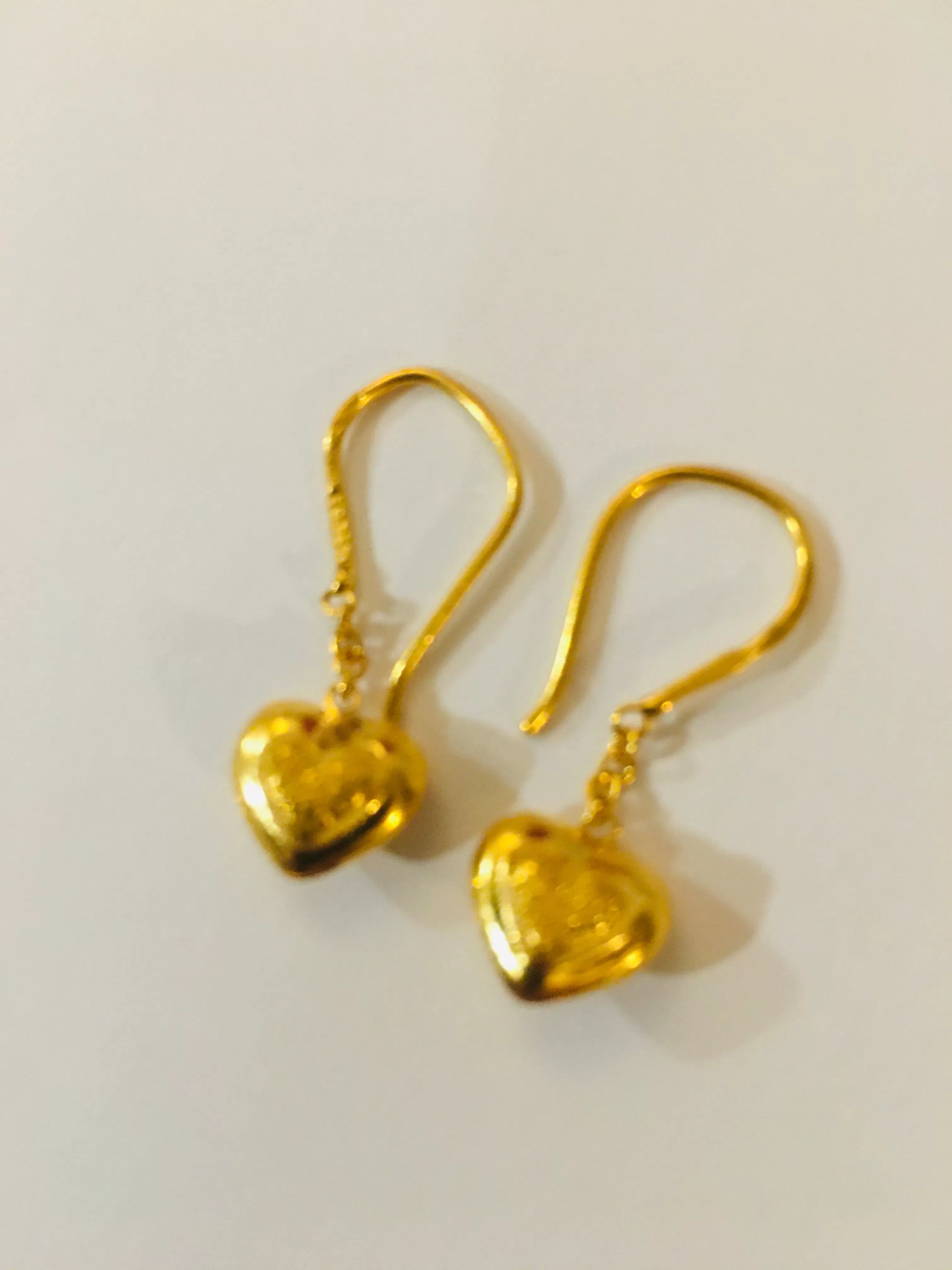 Item no. SP1014 Bangkok Solid Gold New hook Earrings 2grams