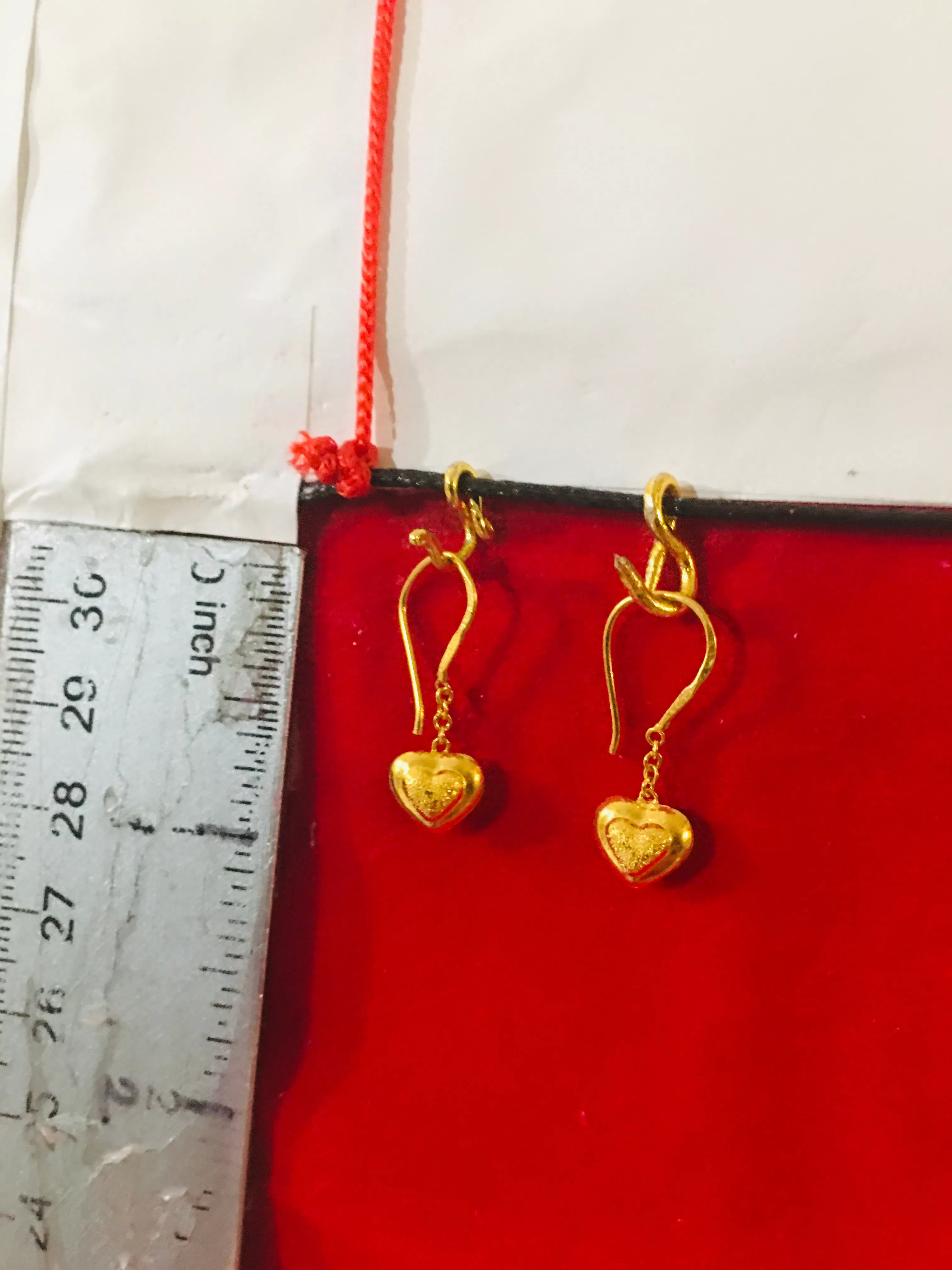 Item no. SP1014 Bangkok Solid Gold New hook Earrings 2grams