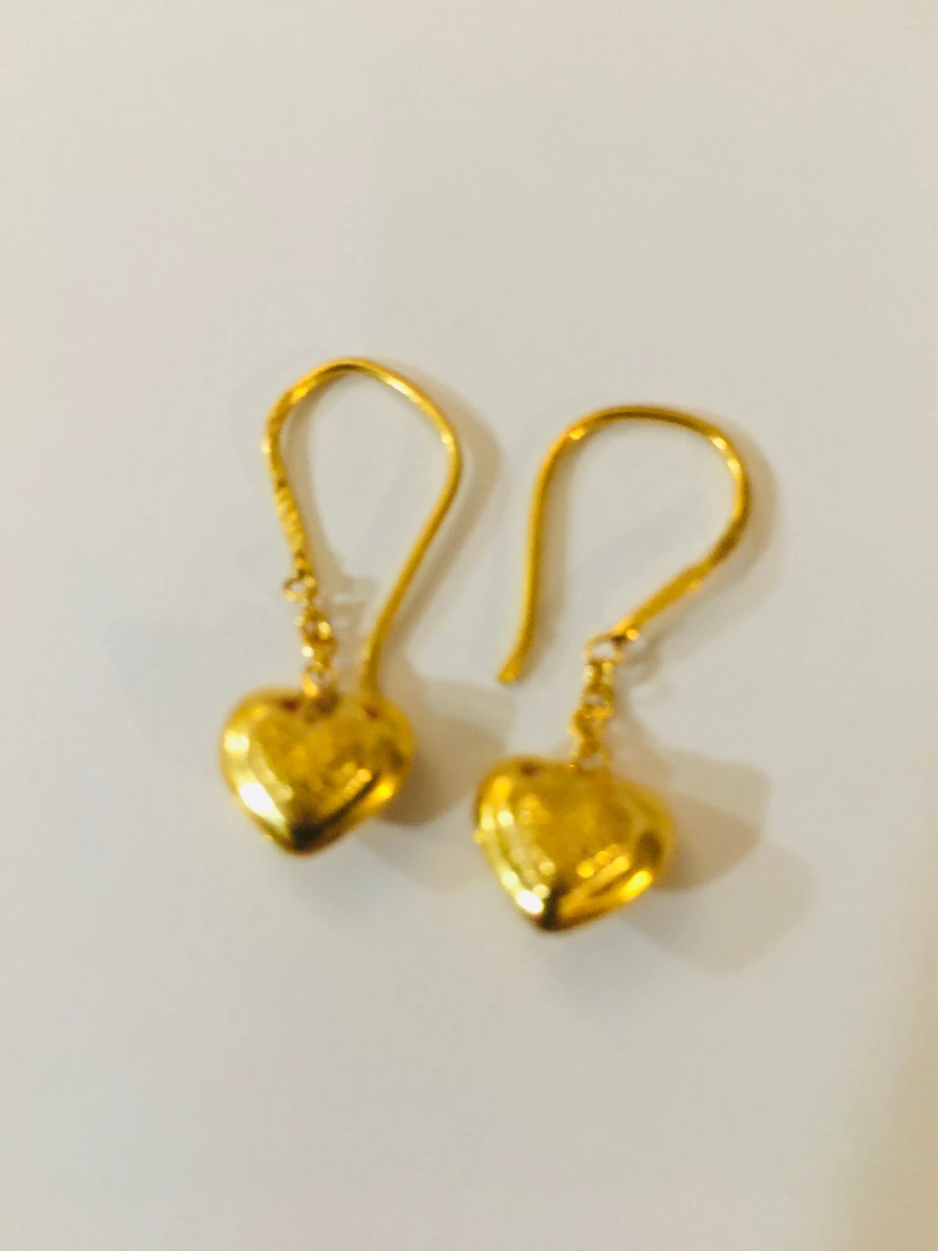 Item no. SP1014 Bangkok Solid Gold New hook Earrings 2grams