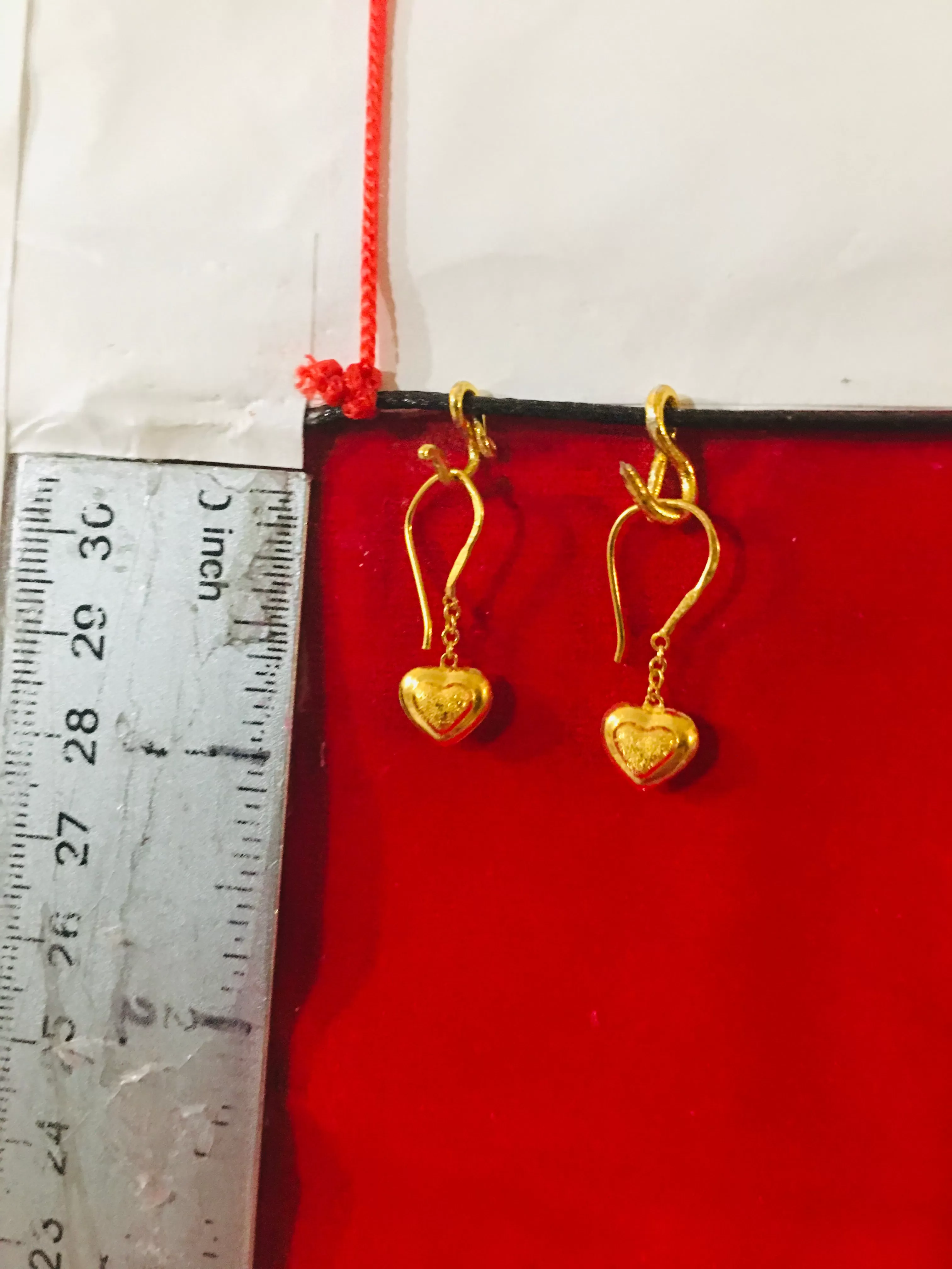 Item no. SP1014 Bangkok Solid Gold New hook Earrings 2grams