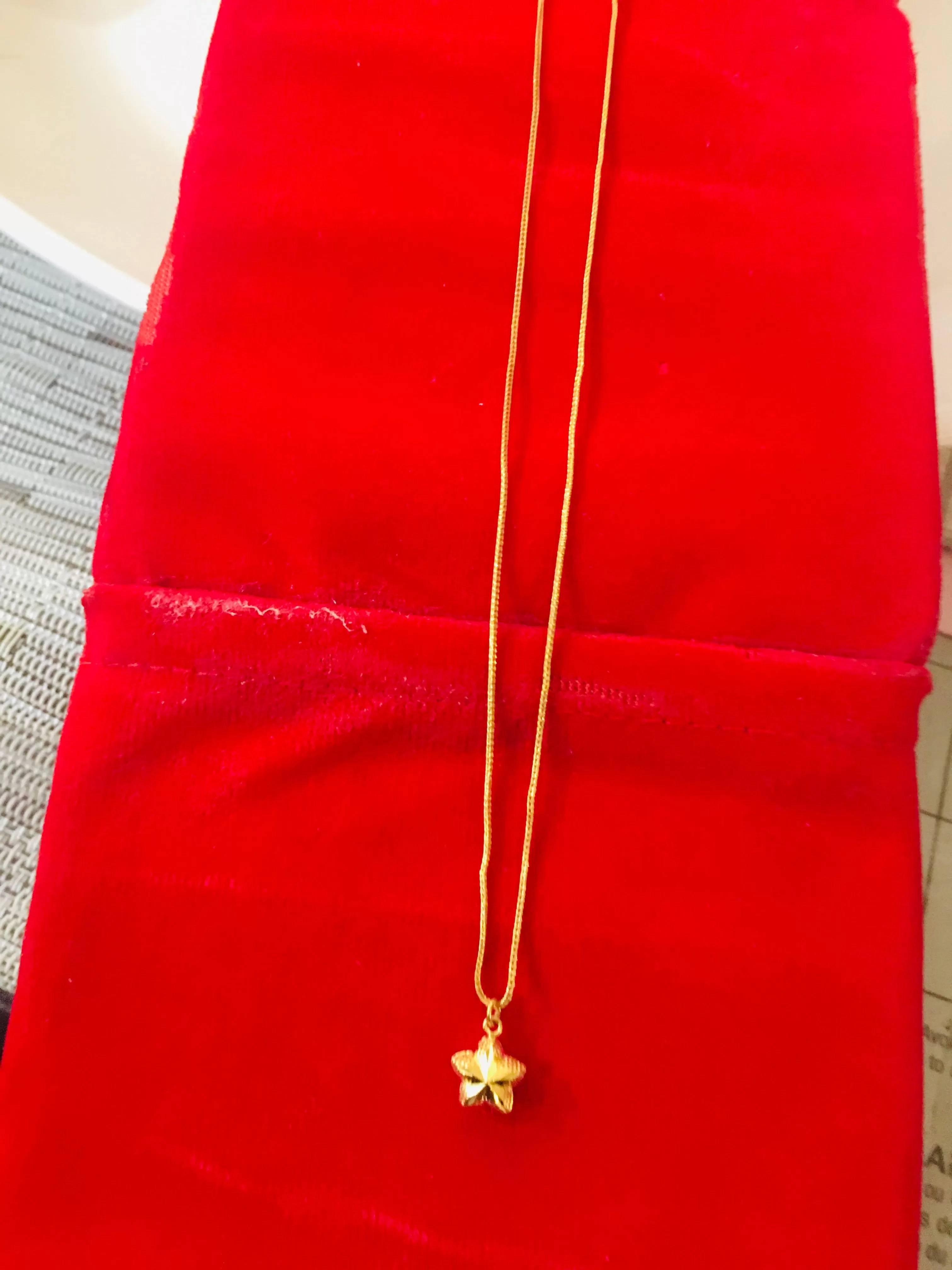 Item no. SP1037 Bangkok 2g. New 16” Necklace with Star  pendant