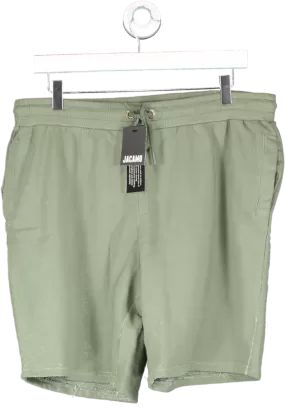 Jacamo Green Drawstring Cotton Shorts W36