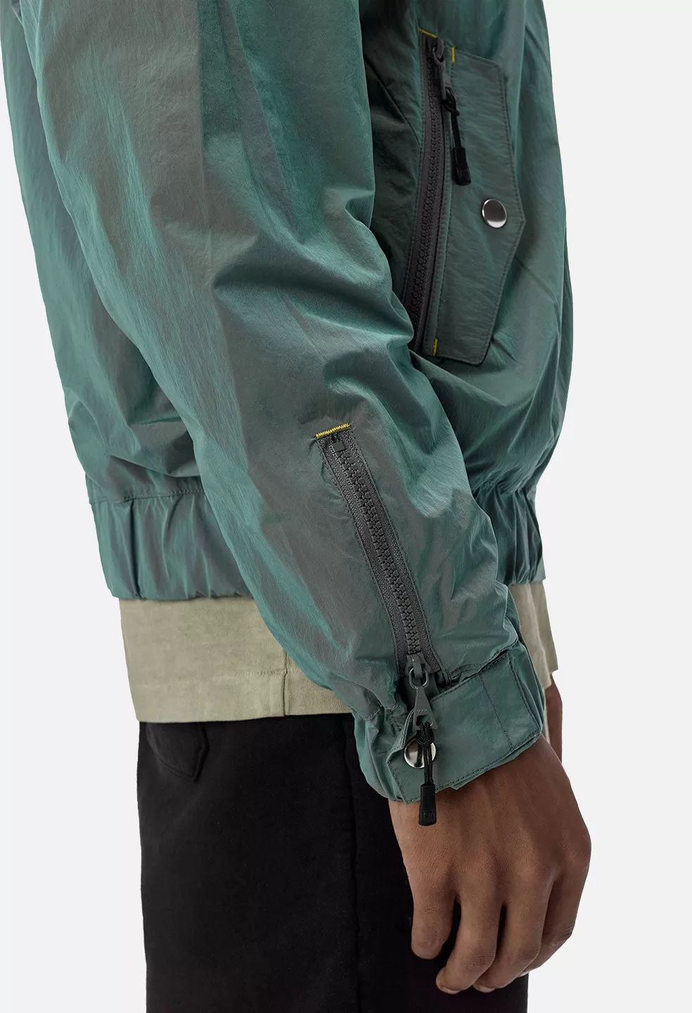 JE X CAT Iridescent Harrington Jacket / Grey