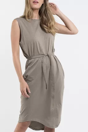 Jimbaran Bay SL Khaki Knit Midi Dress