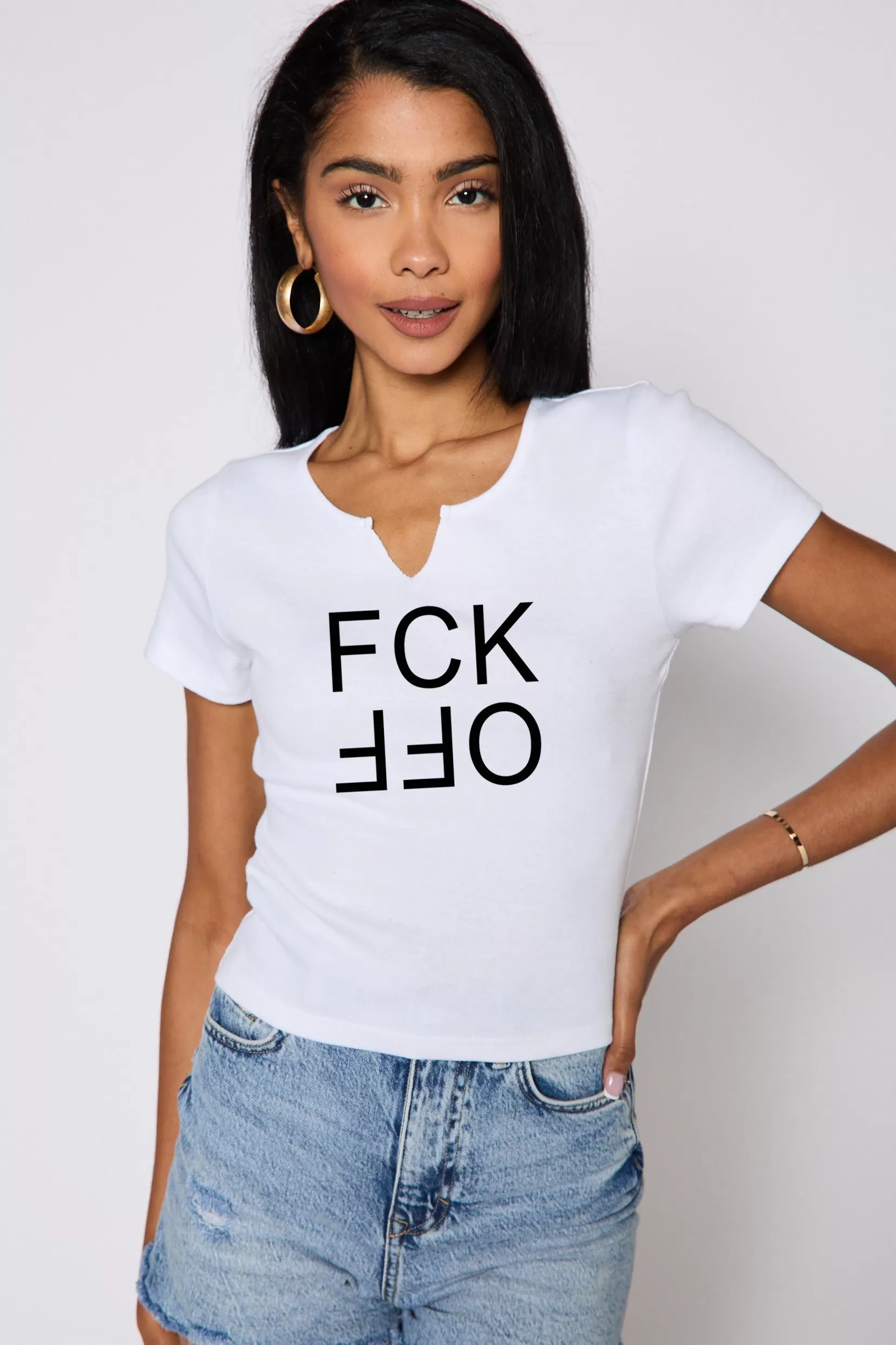 Jr Crop Top - FUCK Off