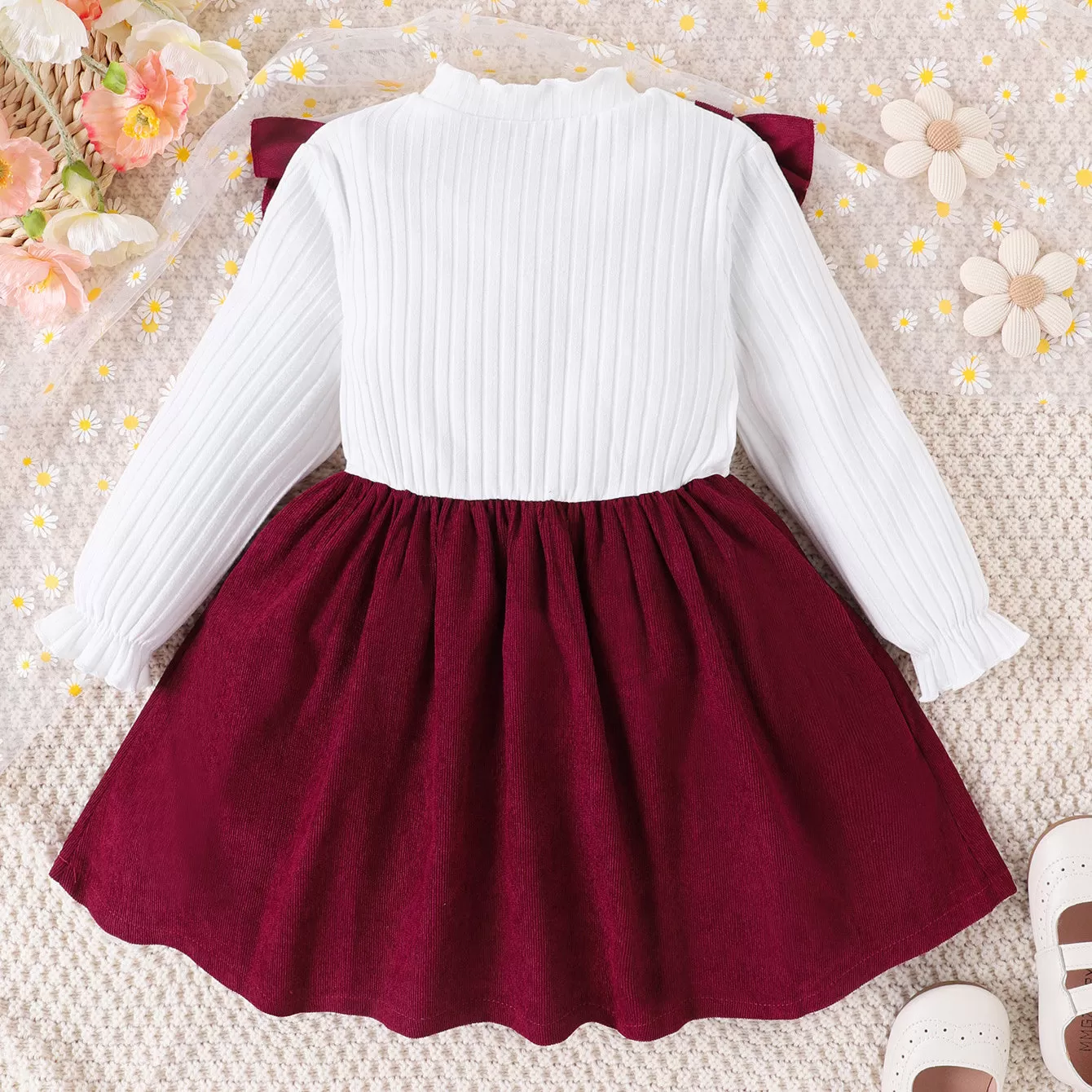 Kid Girls Color-blocking Dresses Wholesale 24011144