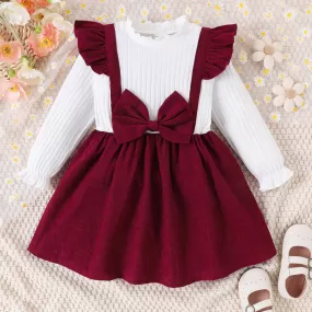 Kid Girls Color-blocking Dresses Wholesale 24011144