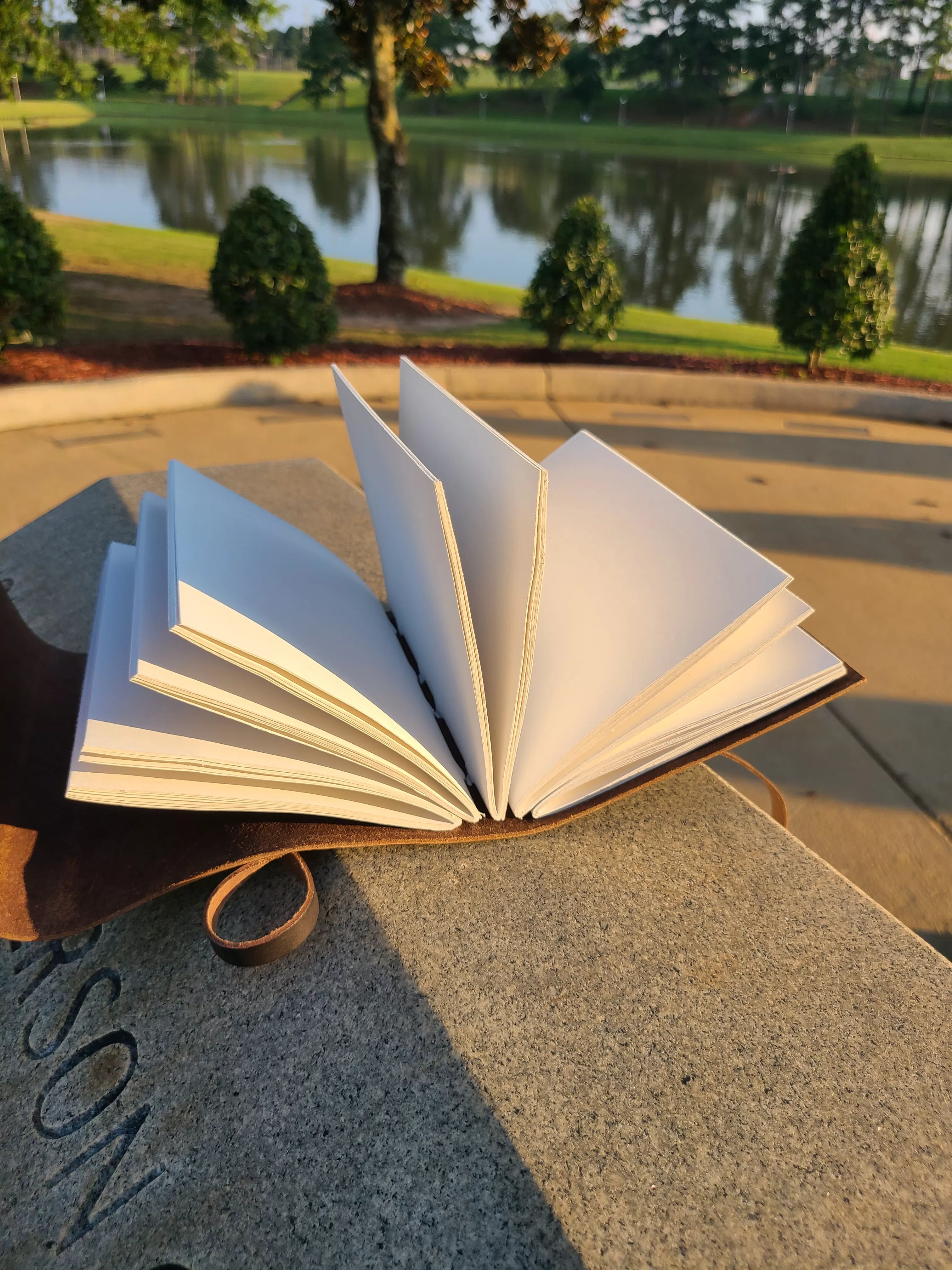 Leather Writing Journal With Leather Strap Closure