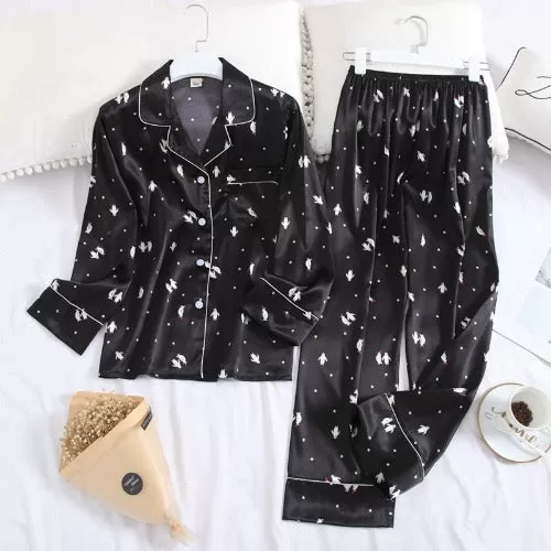 Long Sleeve Sleepwear Women's Pajamas