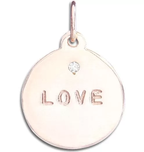 Love Disk Charm With Diamond