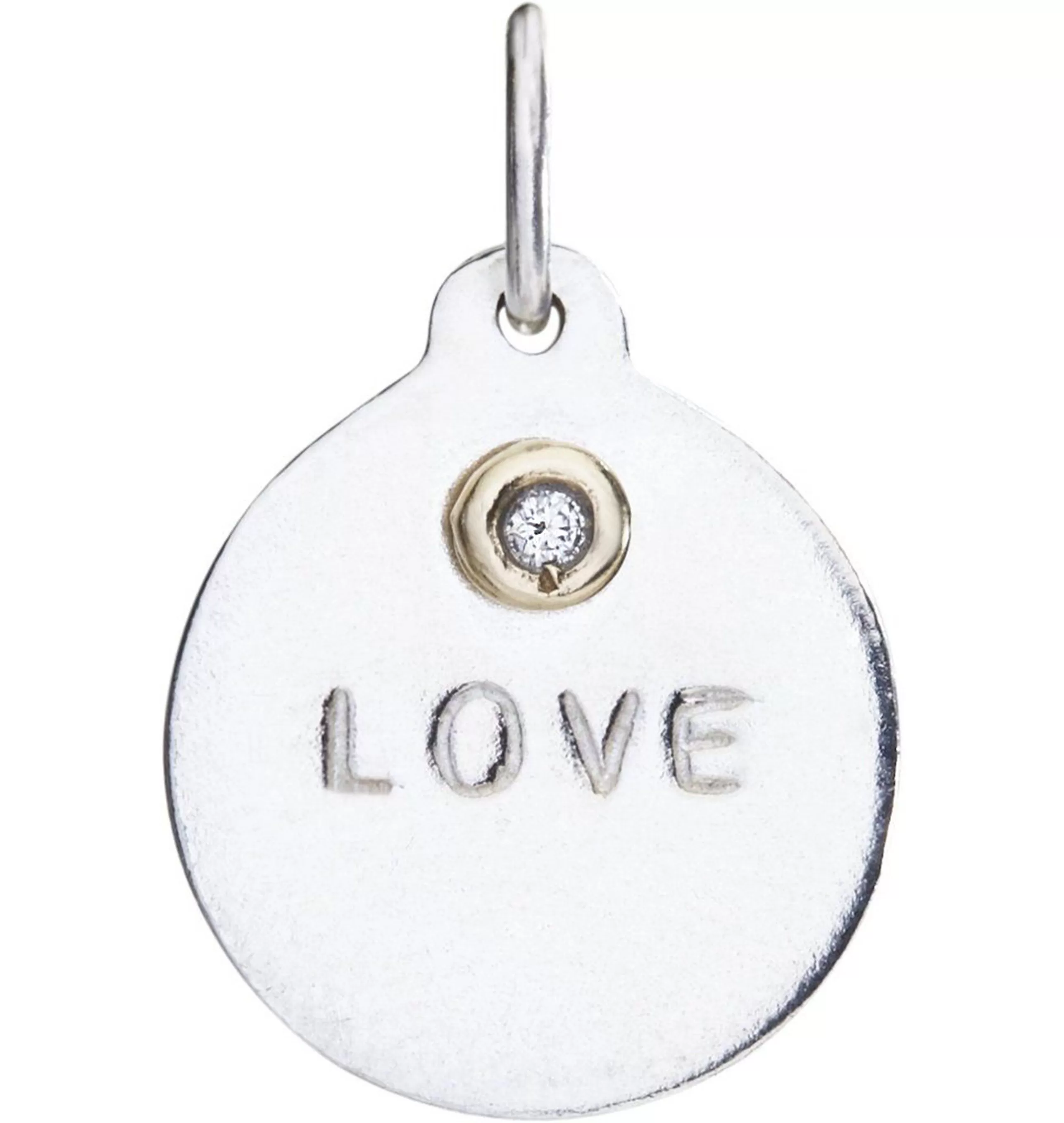 Love Disk Charm With Diamond