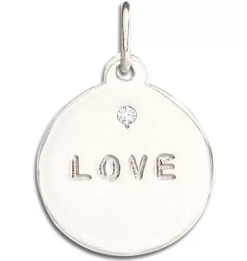 Love Disk Charm With Diamond