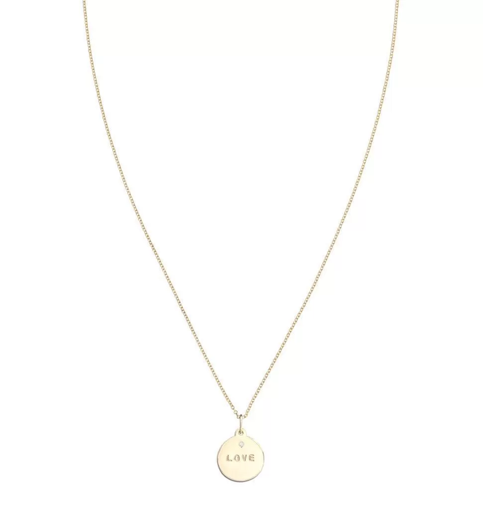 Love Disk Charm With Diamond