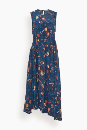 Luca Dress in Blue Dahlia