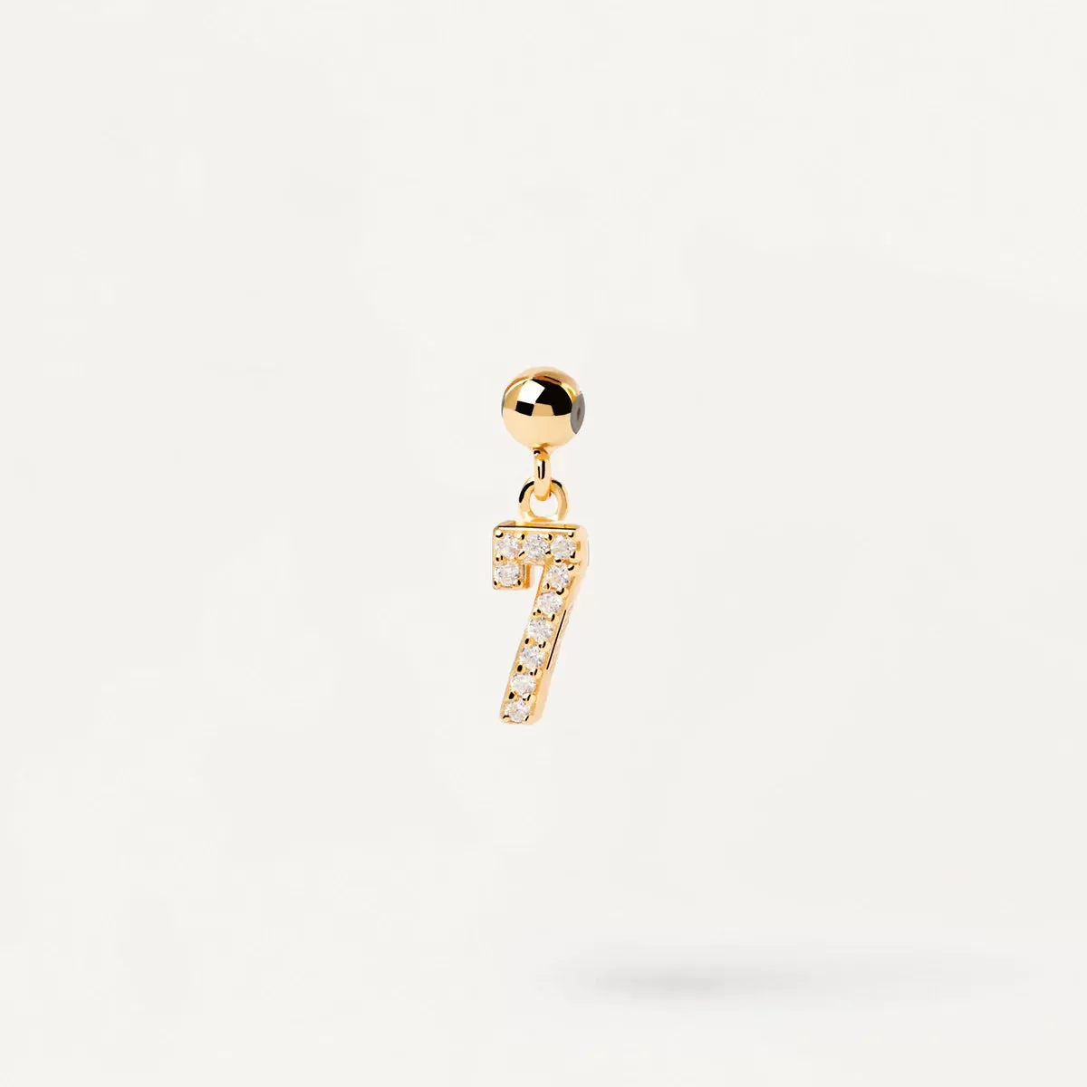 Lucky Number Pendant in 14k Gold over Sterling Silver