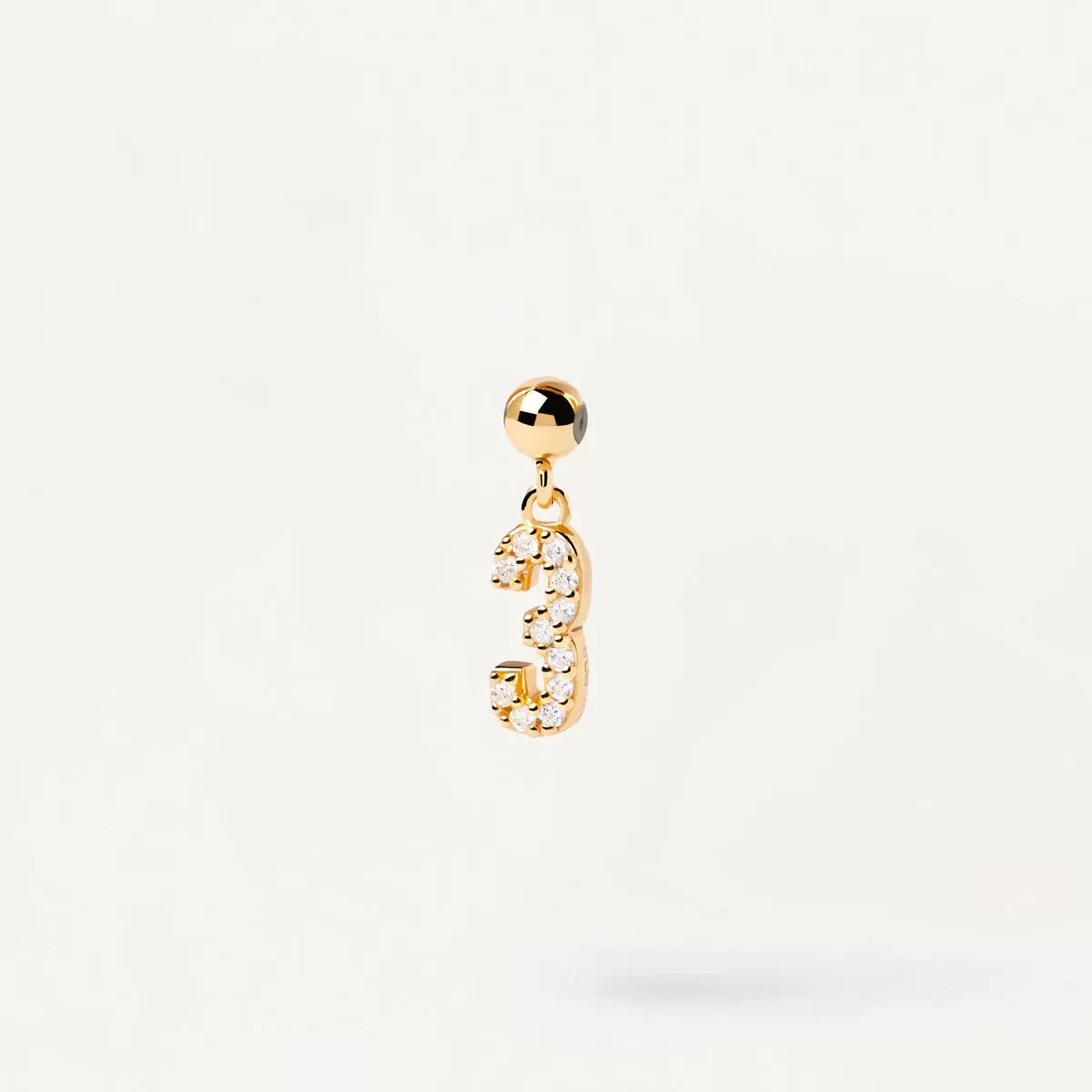 Lucky Number Pendant in 14k Gold over Sterling Silver