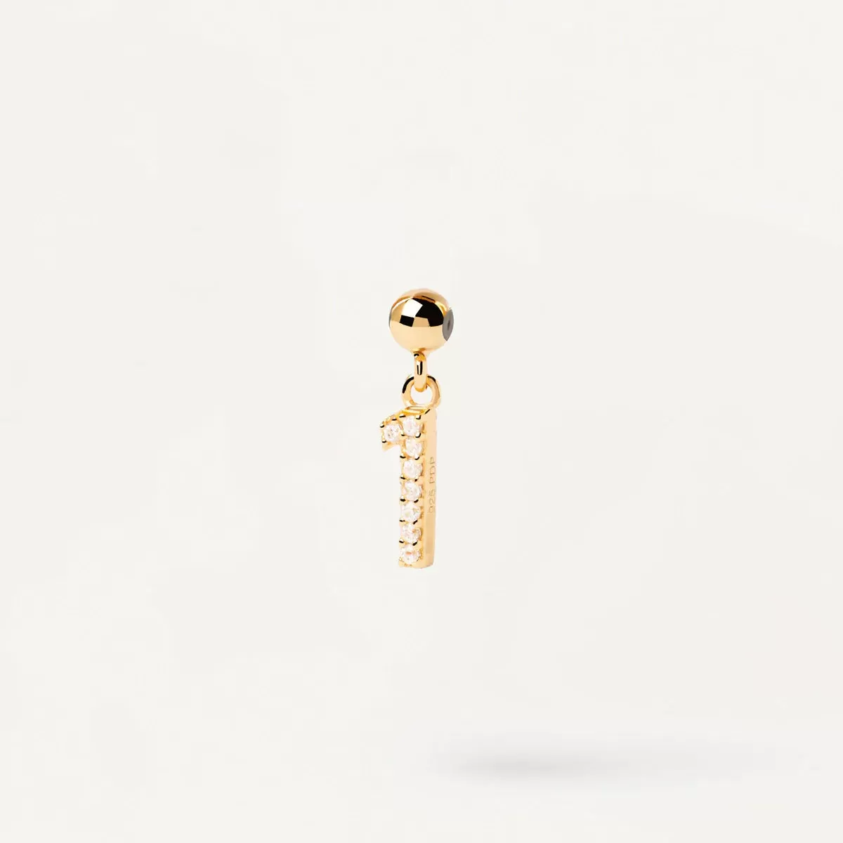 Lucky Number Pendant in 14k Gold over Sterling Silver