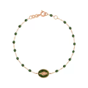 Madone Resin Charm Classic Gigi Scarab Bracelet, Rose Gold, 6.7"