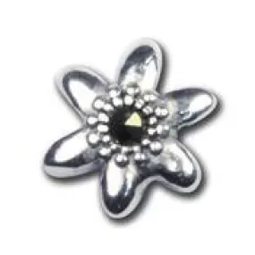 Marcasite Bead- 7mm Flower (1pc)