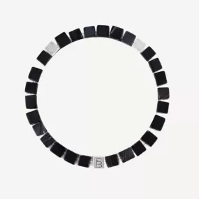 Memphis Cube Gemstone Bracelet Black