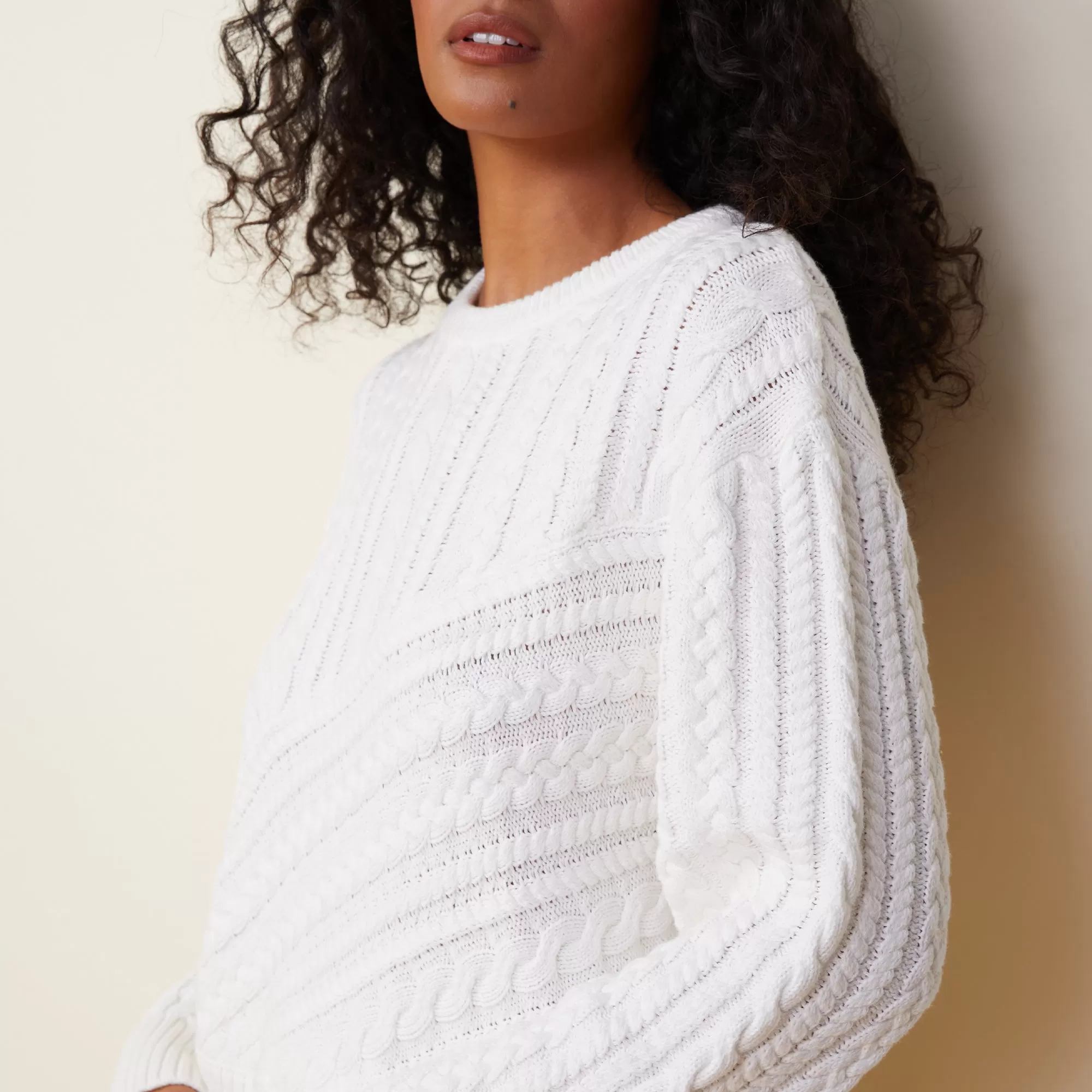 Merino Wool Cable Knit Sweater