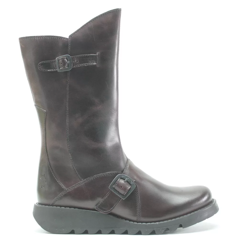 MES 2 Leather Women's Zip Up Mid Calf Boots