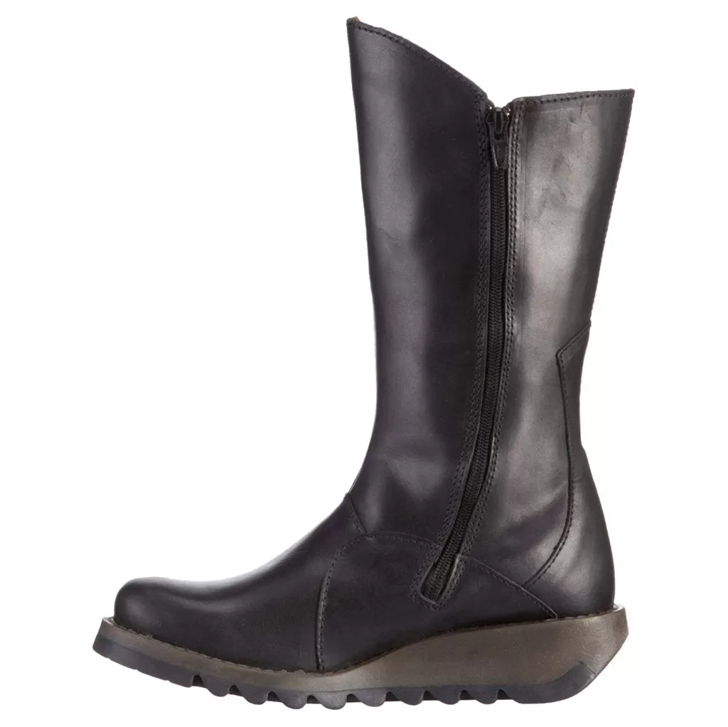 MES 2 Leather Women's Zip Up Mid Calf Boots