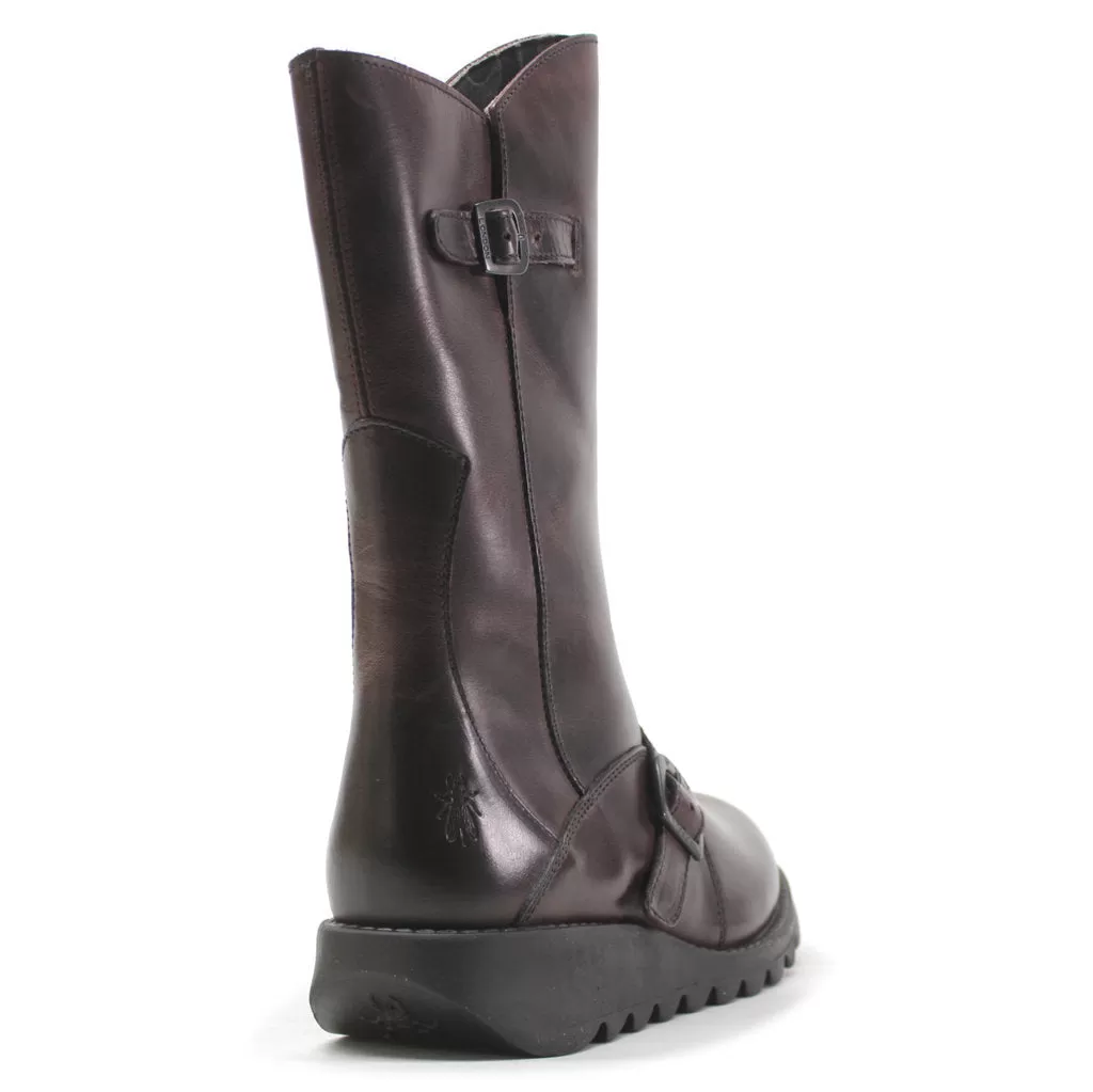 MES 2 Leather Women's Zip Up Mid Calf Boots