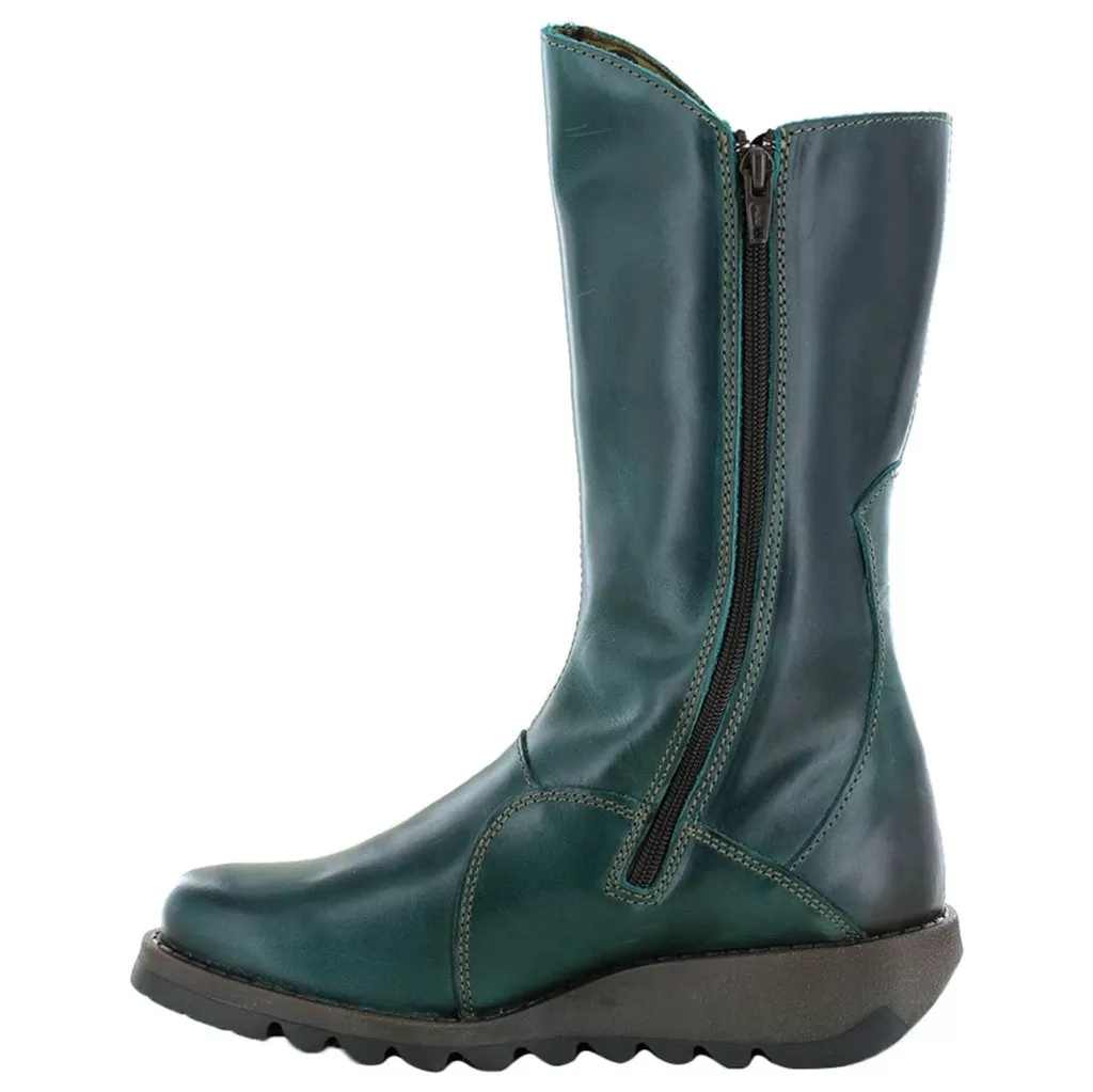 MES 2 Leather Women's Zip Up Mid Calf Boots