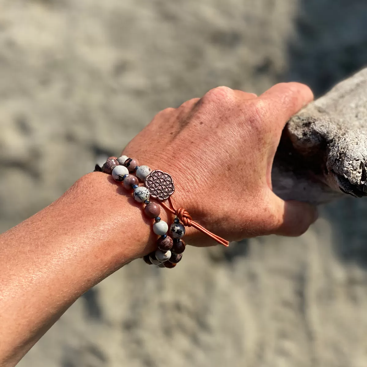 Mind Body and Spirit Jasper Wrap Bracelet for Manifesting Your True Desires