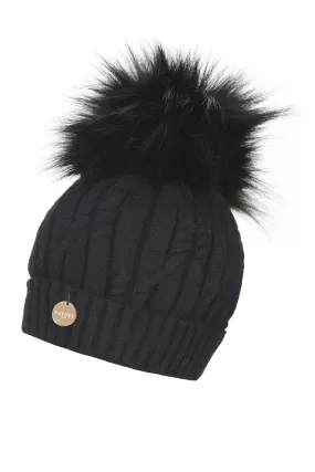 Mini Fleece Lined Pom Pom Hat