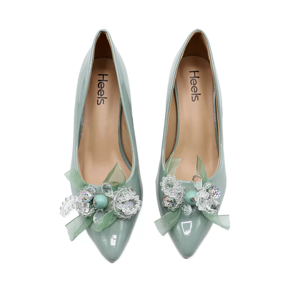 Mint Green Formal Court Shoes 085473