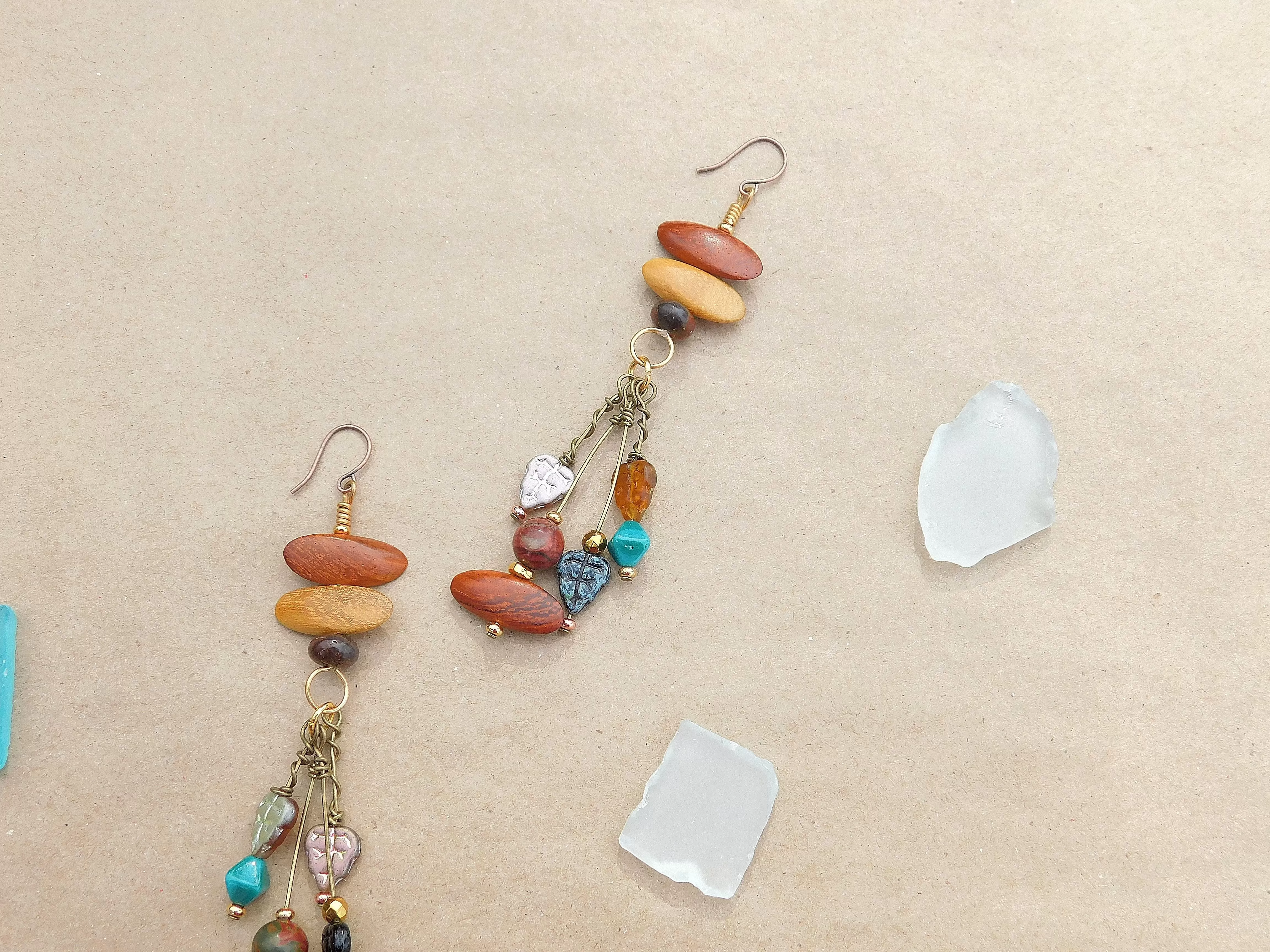 Mixed Media Boho Dangling Earring