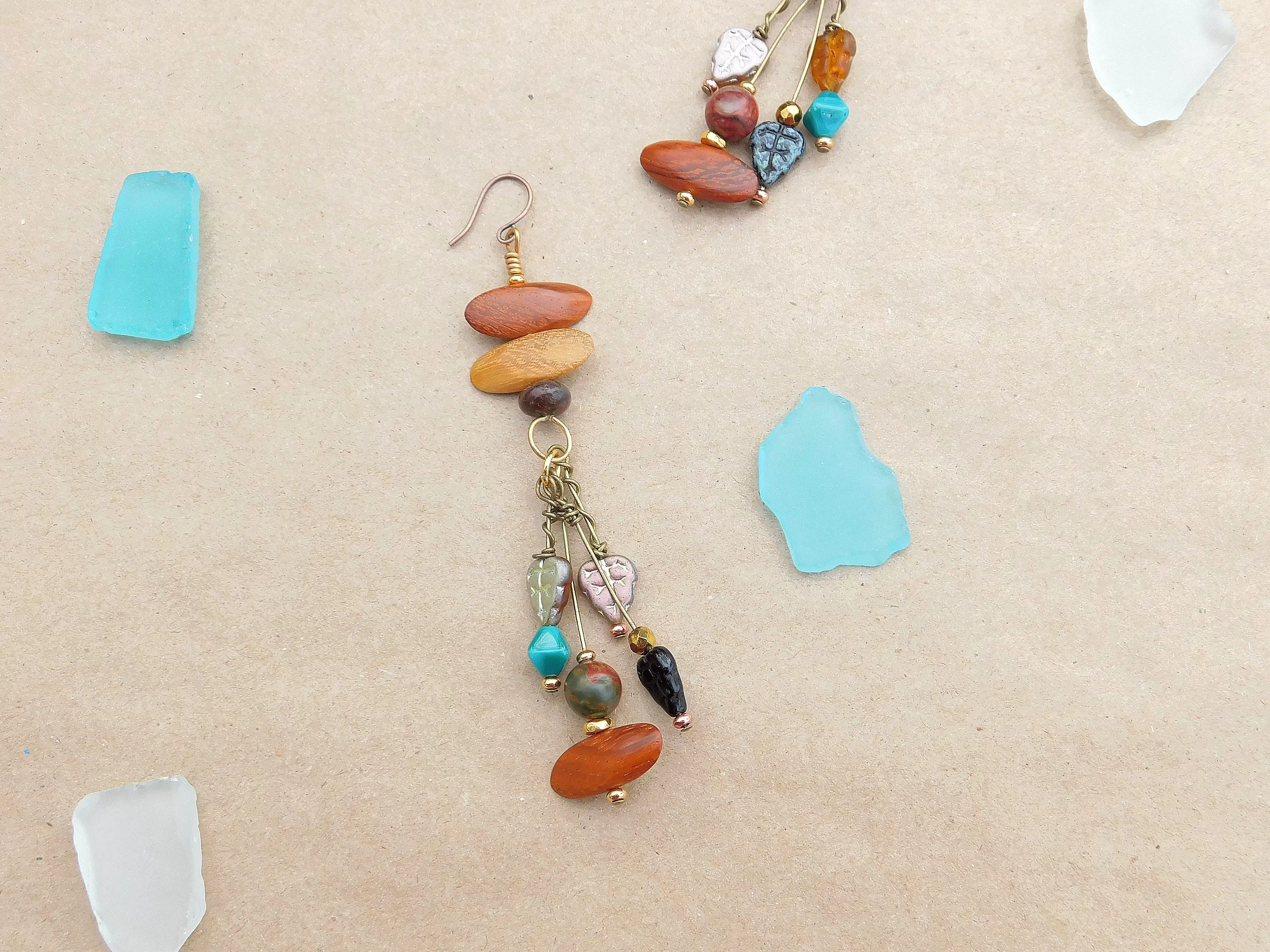 Mixed Media Boho Dangling Earring