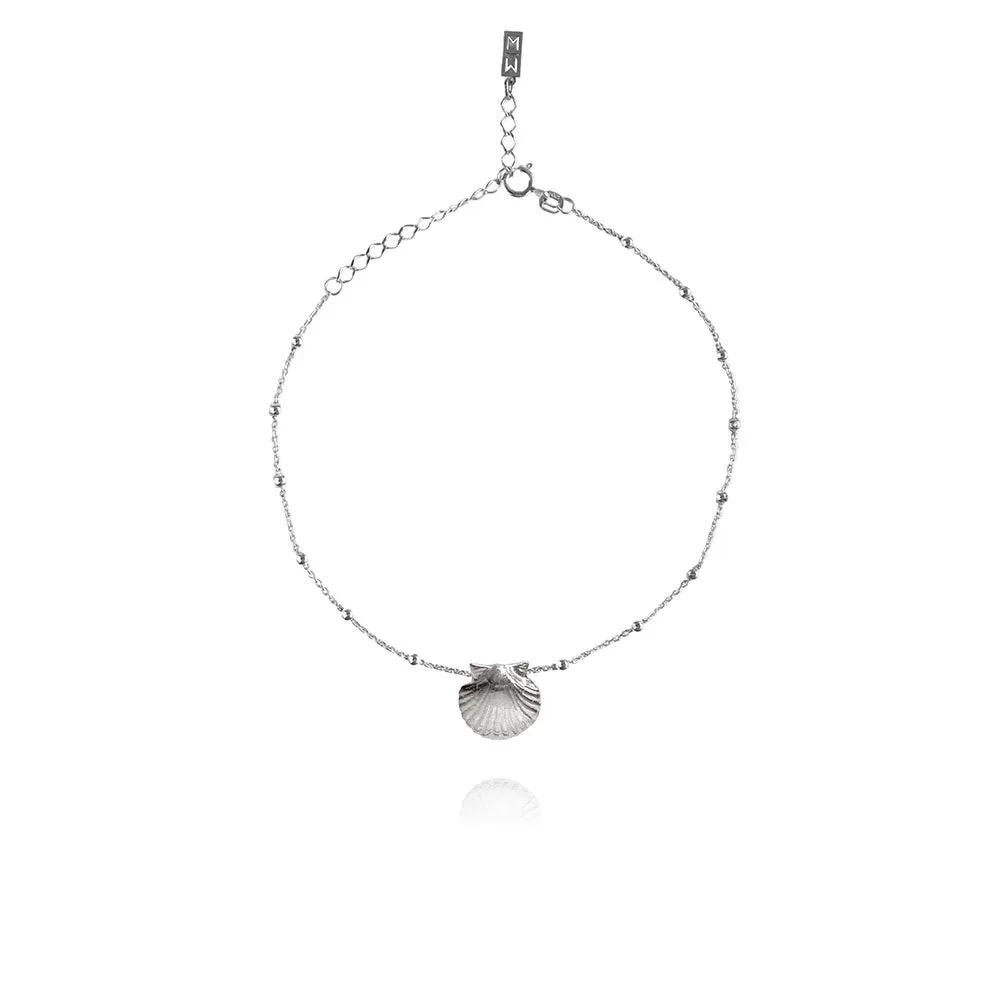 Olivia Silver Anklet Seashell