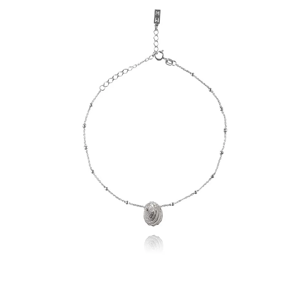 Olivia Silver Anklet Seashell