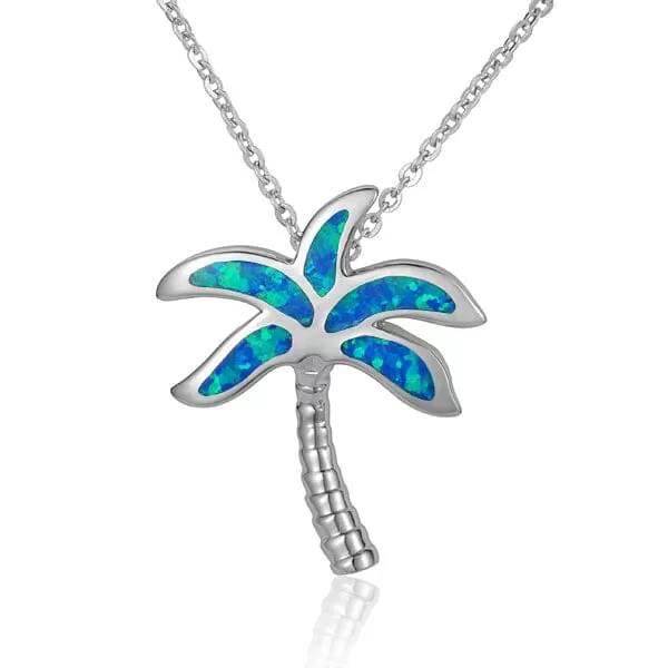 Opal Palm Tree Pendant