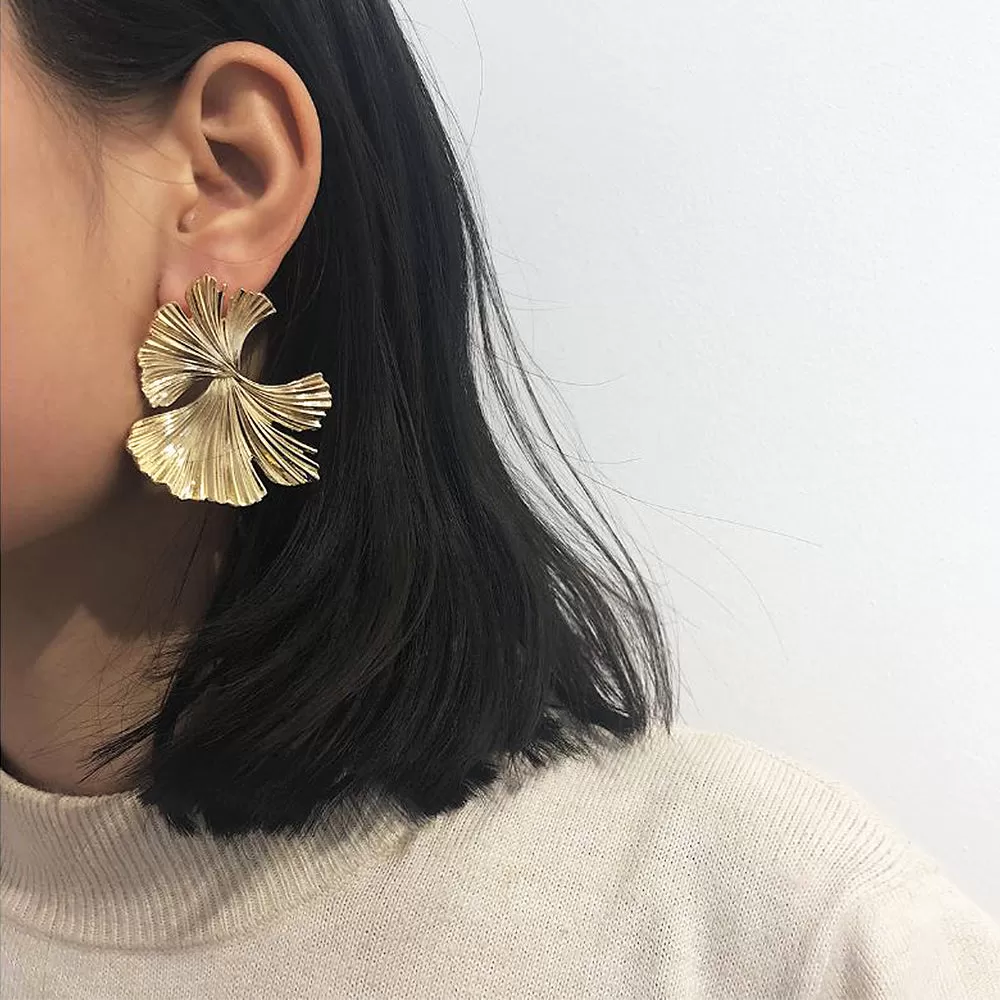 Organic Gold Earrings