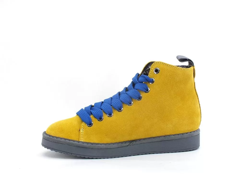 PAN CHIC Ankle Boot Suede Sneaker Pelo Yellow Electric Blue P01W1400200006